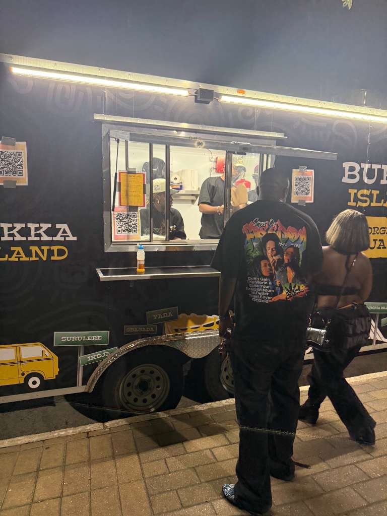 Outdoor crowd gathering