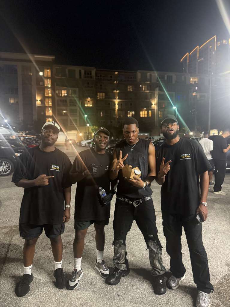 Serving customers at night